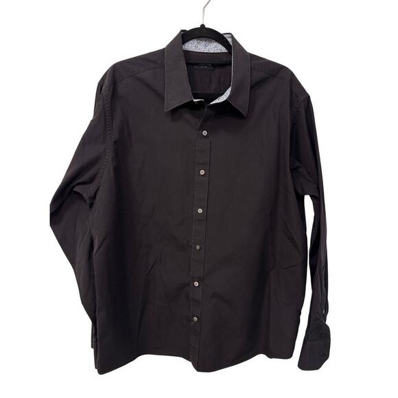 Proper Cloth Men's Black XXL Custom Shirt with "NM" Embroidery 100% Cotton - Picture 1 of 7